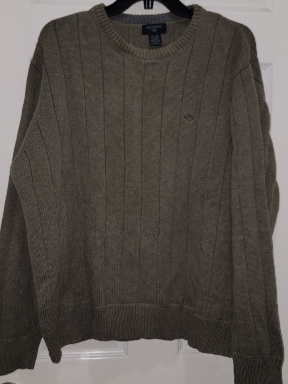Dockers Olive Green Ribbed Crewneck Sweater